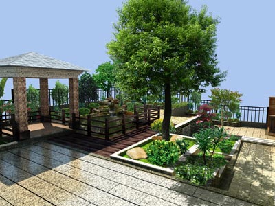 别墅花园设计案例－华美霖深圳绿化公司